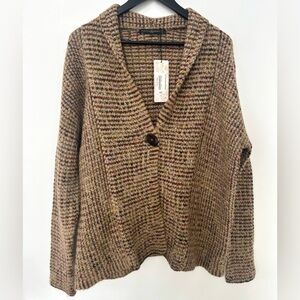 Peruvian Connection Alpaca Wool Cardigan XL NWT Chunky Knit Button Sweater
